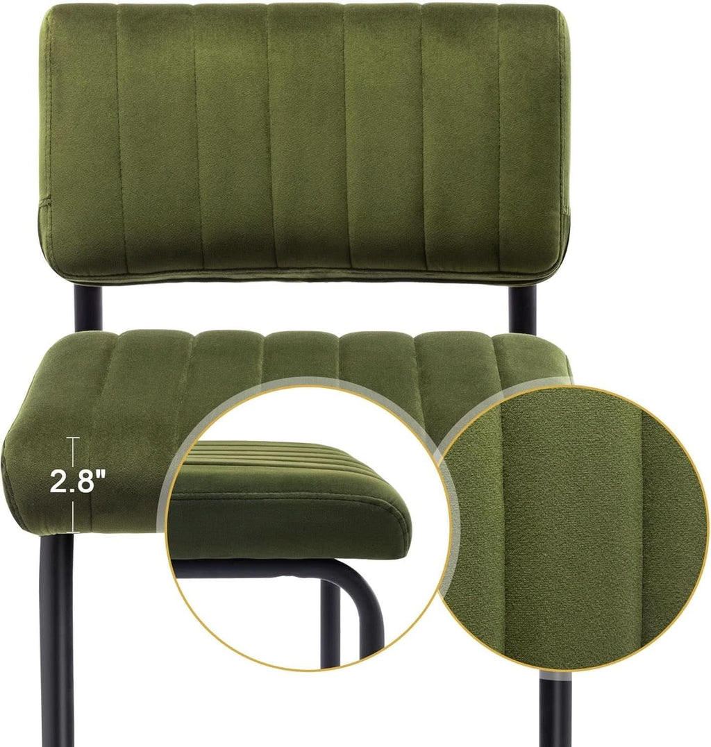 30 Inch Velvet Tufted Bar Stools Set of 2 Kitchen Island