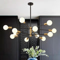 Gold Black Sputnik Chandelier 12 Light With Adjustable Height