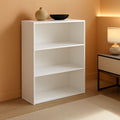 Pasir 3-Tier Open Shelf Bookcase White 31.5 Inch High