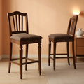 Chelsea Counter Height Stools Mahogany Linen Set Of 2
