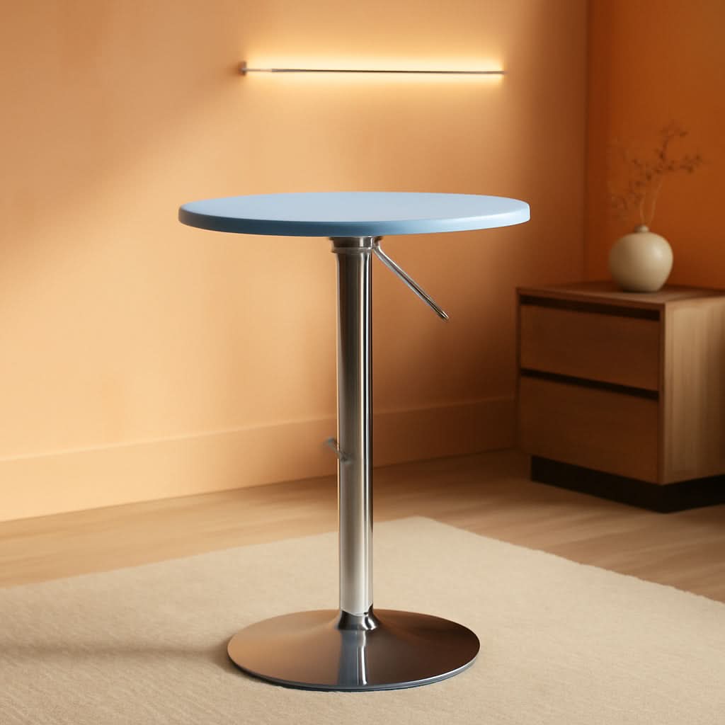 Adjustable Height Pub Table With 360 Degree Swivel Top