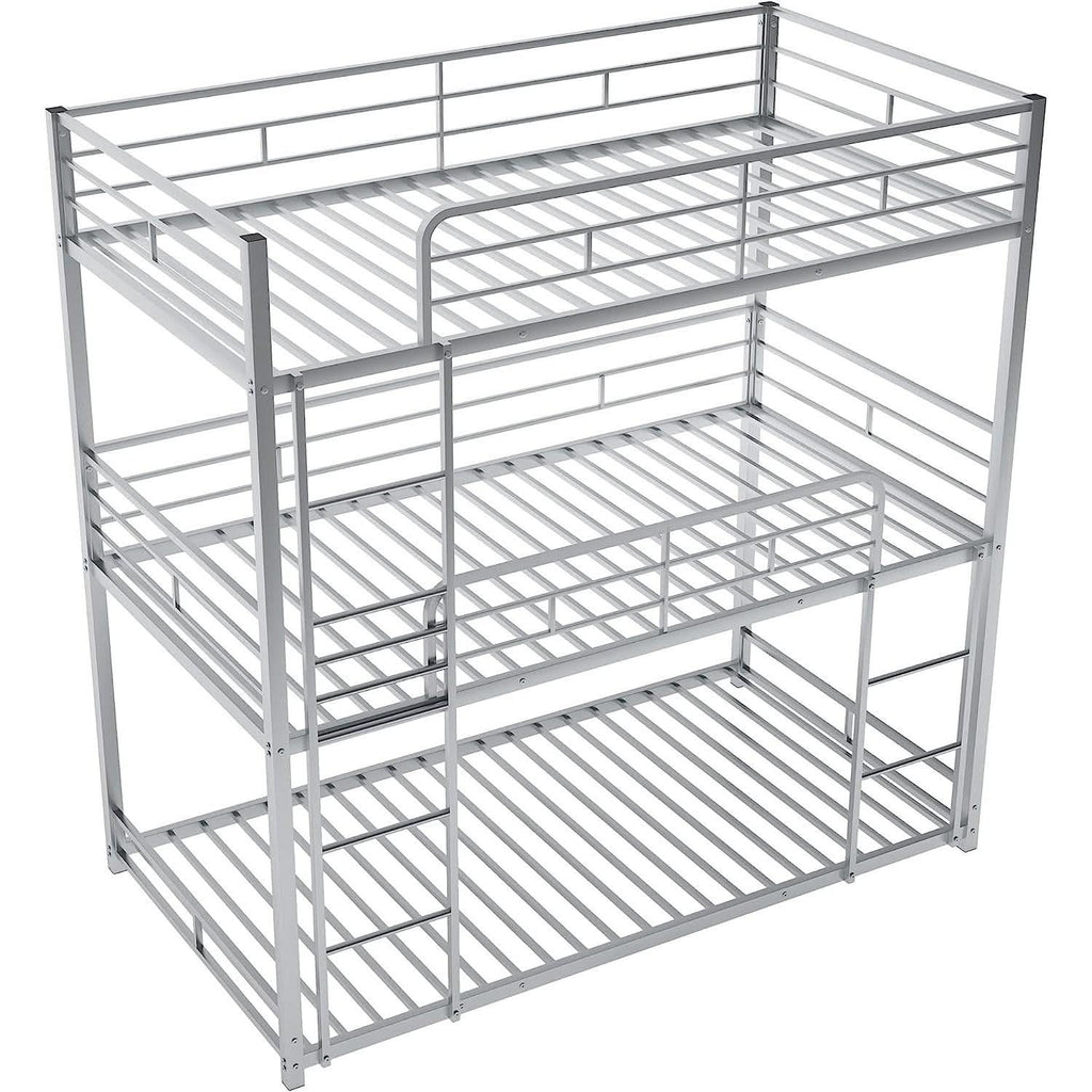 Black Triple Metal Bunk Bed Twin XL Full Queen Sizes