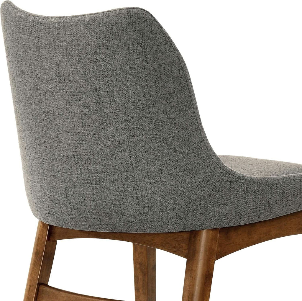 Azalea Charcoal Fabric Wood Dining Side Chairs 19 Inch Seat Height