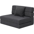 Memory Foam Sleeper Chair With Washable Cover Dark Gray