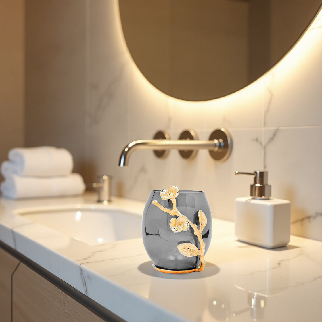 Milli Essence – Handmade Bathroom Tumbler, Modern Decorative Counter Accessory