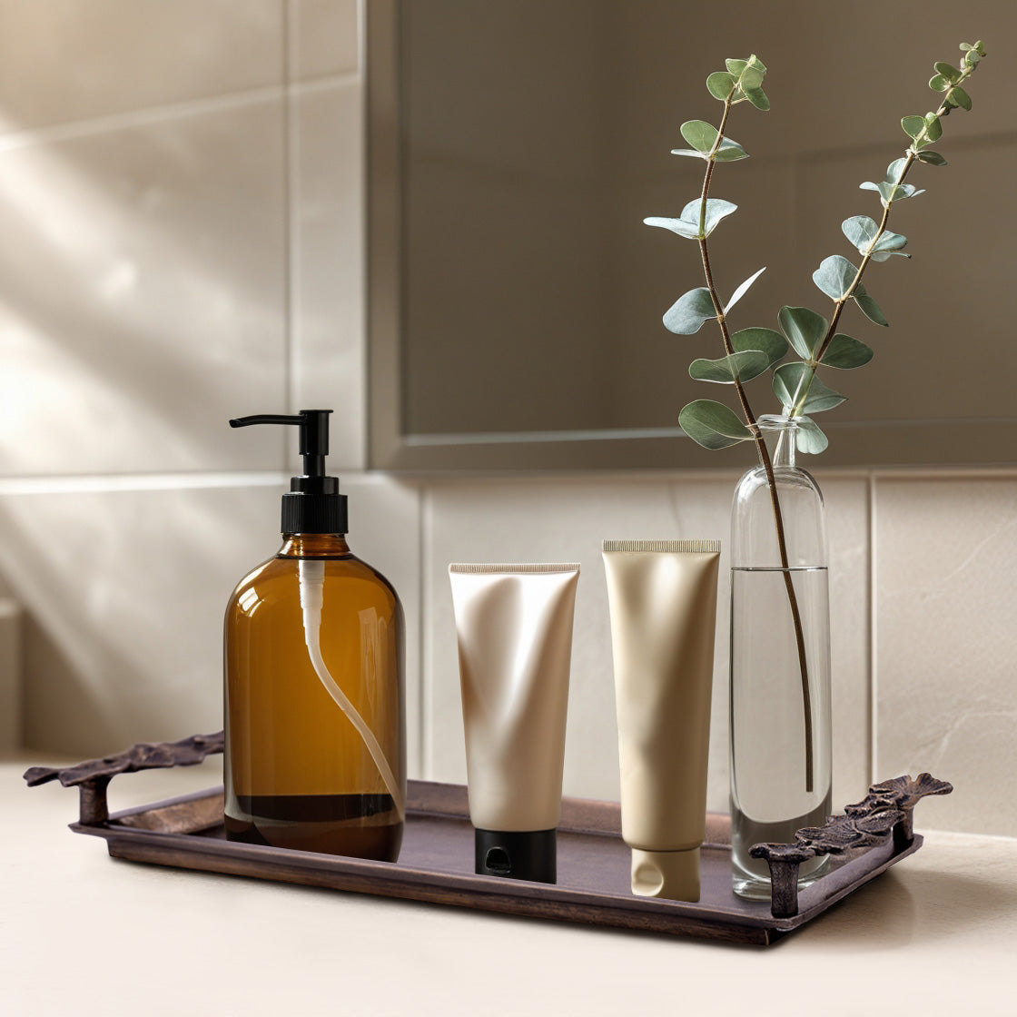 Gingko Grace – Modern Decorative Counter Accent Handmade Bathroom Vanity Tray
