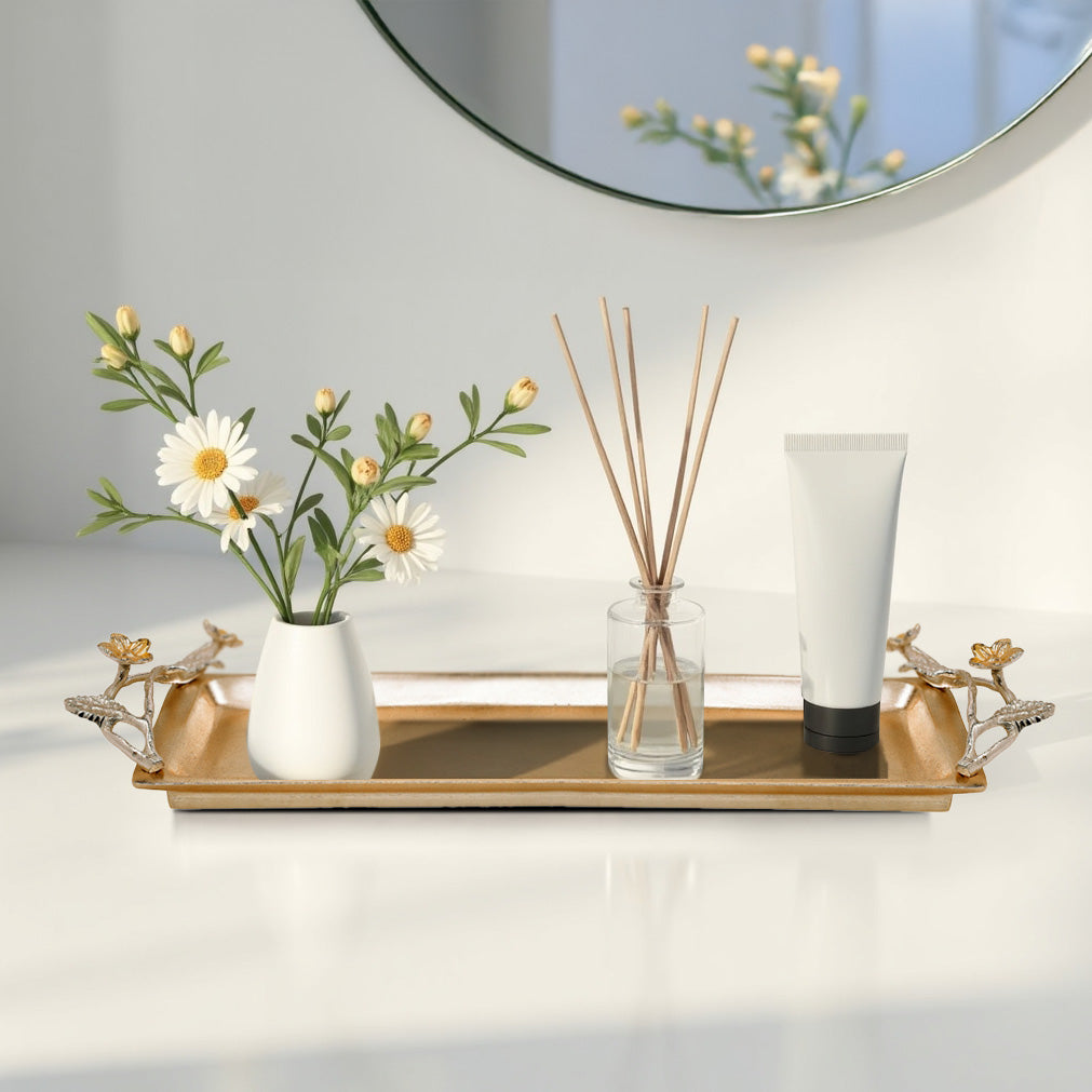 Wild Bloom – Artistic Decorative Home Accessory Handmade Bathroom Vanity Tray