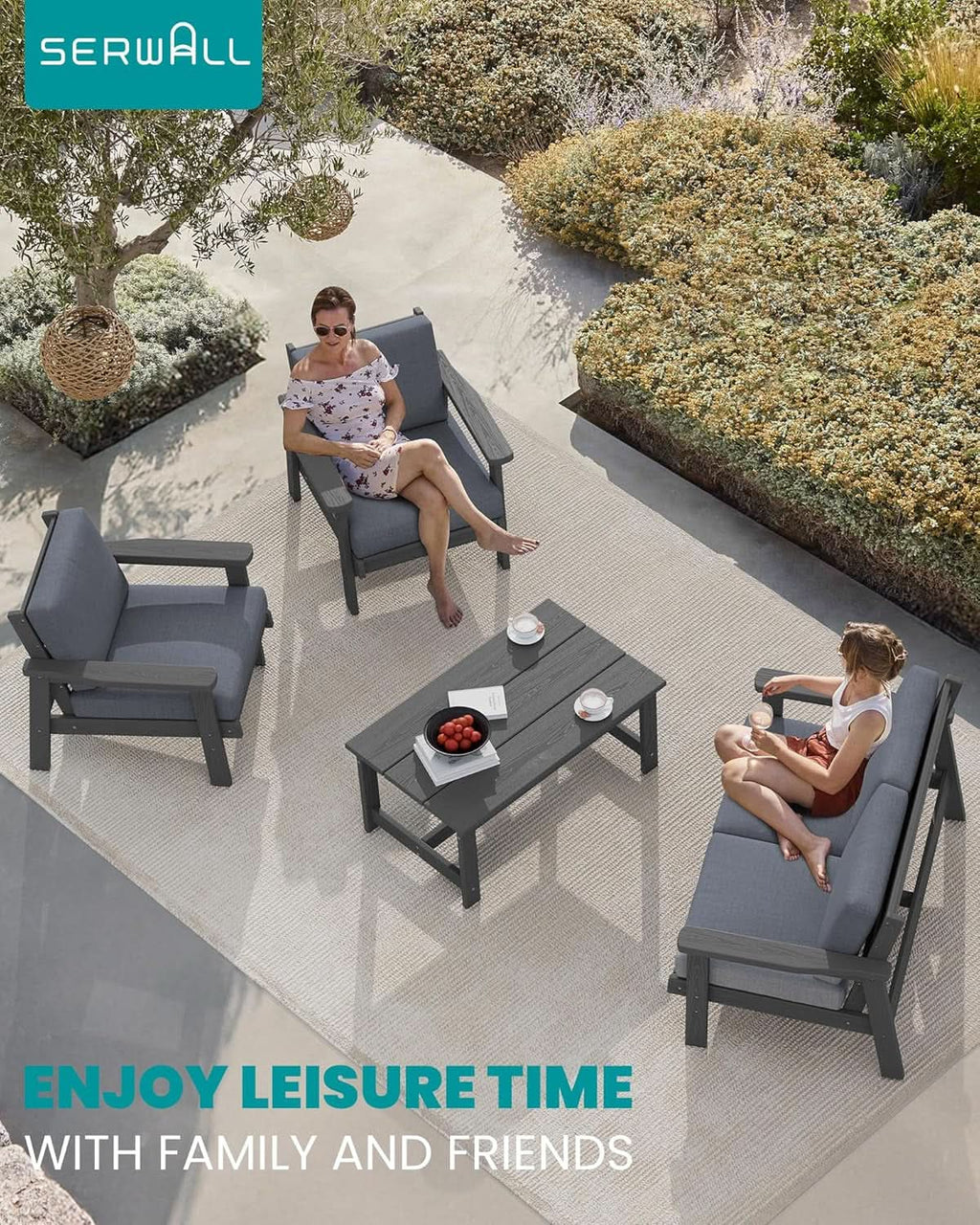 4 Piece All Weather Outdoor Sofa Sectional Set