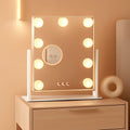Vanity Mirror With Lights 9 Dimmable Bulbs 3 Color Lighting White