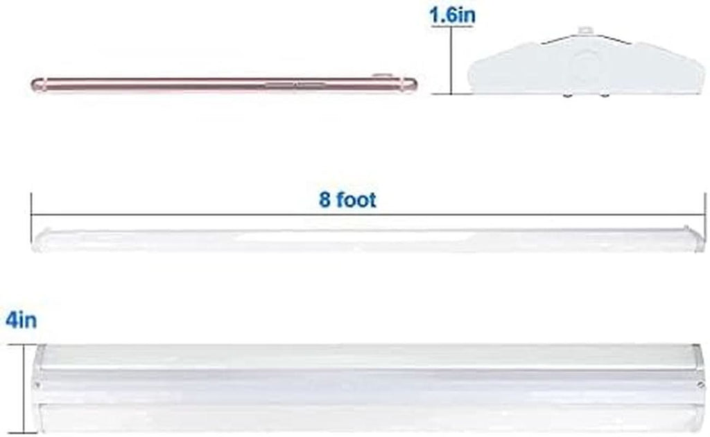 8 Ft 110W Slim LED Shop Lights For Garage And Office Fixtures