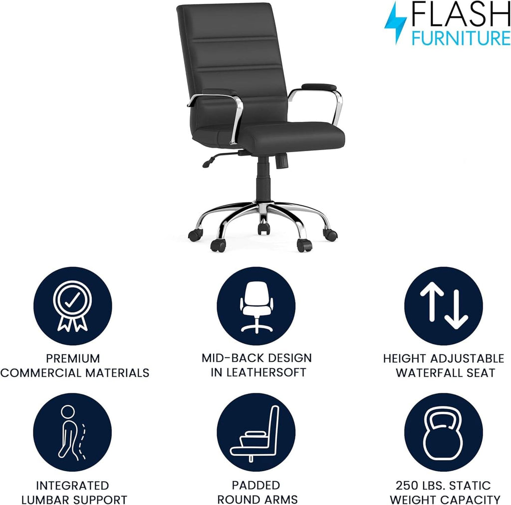 Desk Chair Black Adjustable Office Chair Home Study