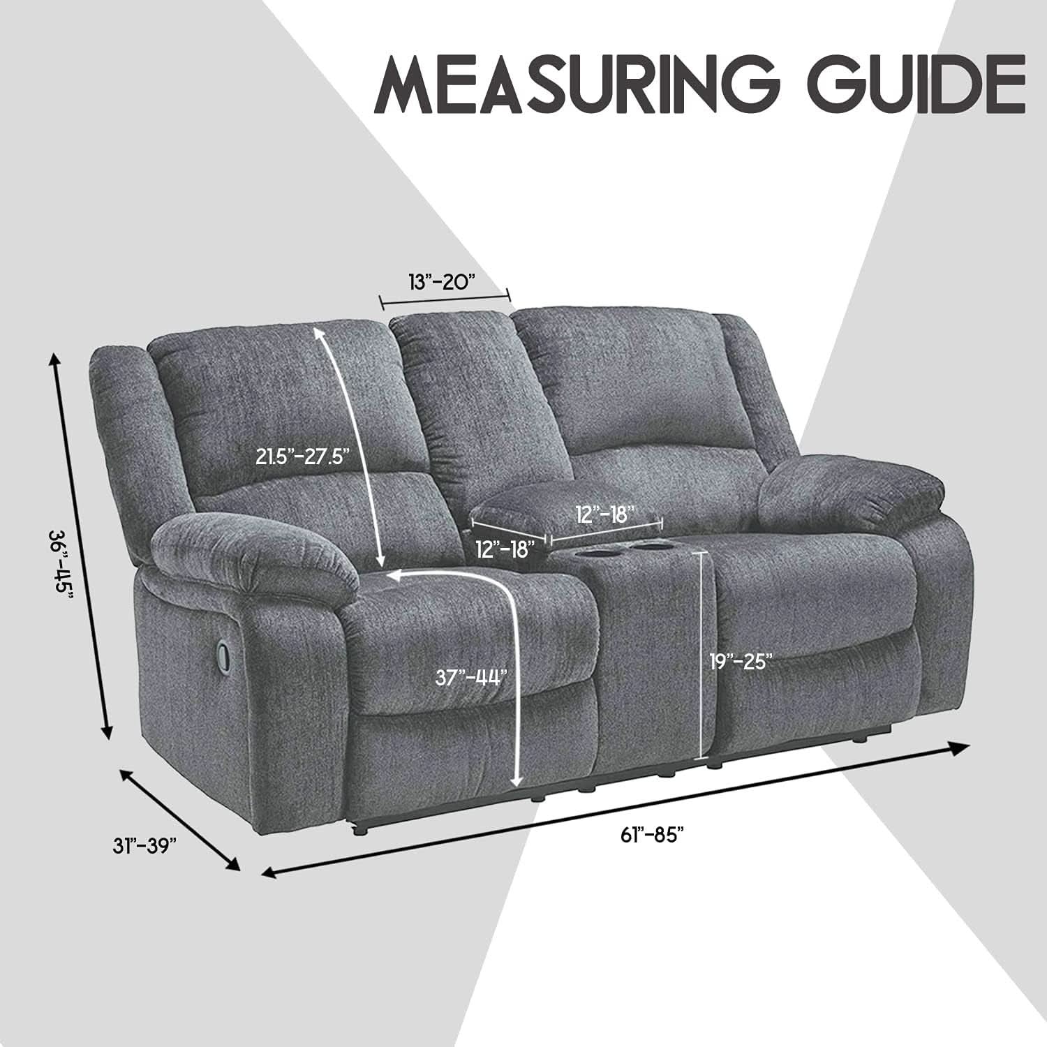 Burgundy Velvet Reclining Loveseat Slipcover Set 2 Seater Machine Washable