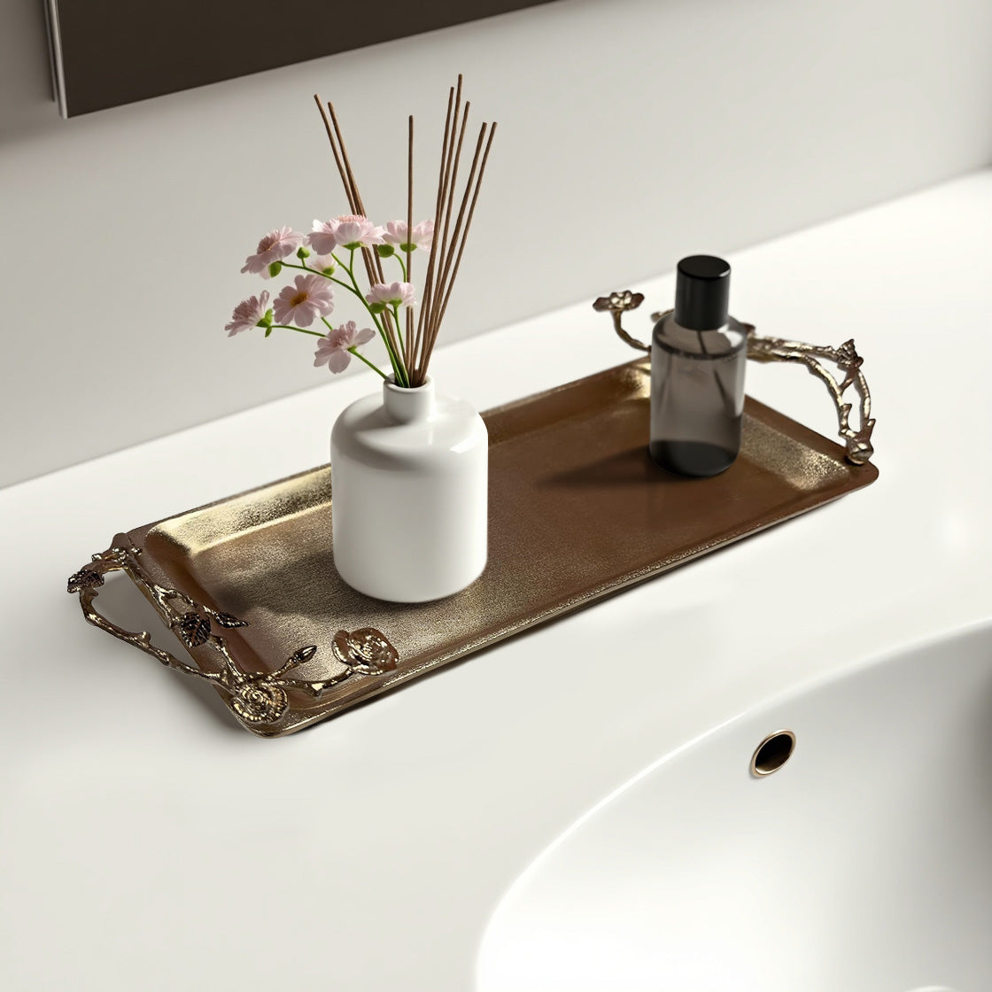Vintage Rose – Artistic Decorative Home Accessory Handmade Bathroom Vanity Tray