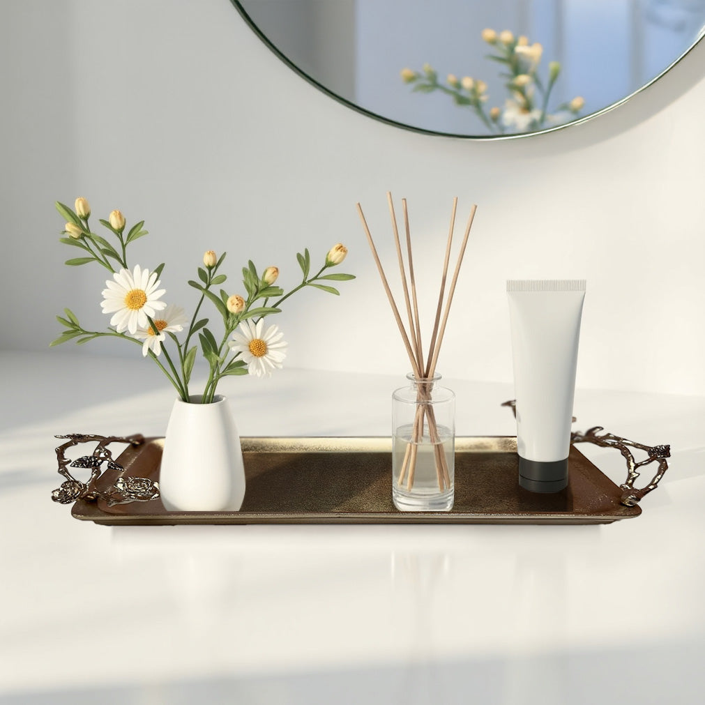 Vintage Rose – Artistic Decorative Home Accessory Handmade Bathroom Vanity Tray