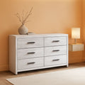 Cayboni Vintage 6 Drawer Dresser With Safety Stop White
