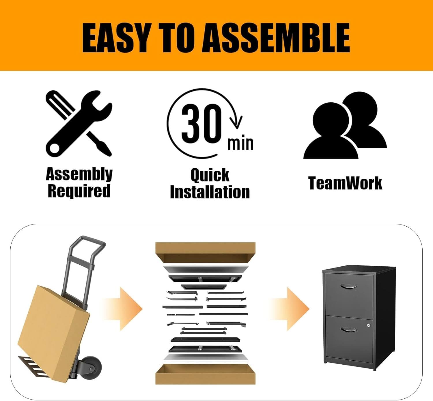 2 Drawer Metal File Cabinet With Lock Black 18 Inch Depth Vertical Filing Cabinet For Home Office Letter Size