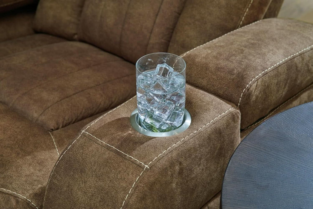 Wolfridge Dark Brown Power Recliner With USB Ports