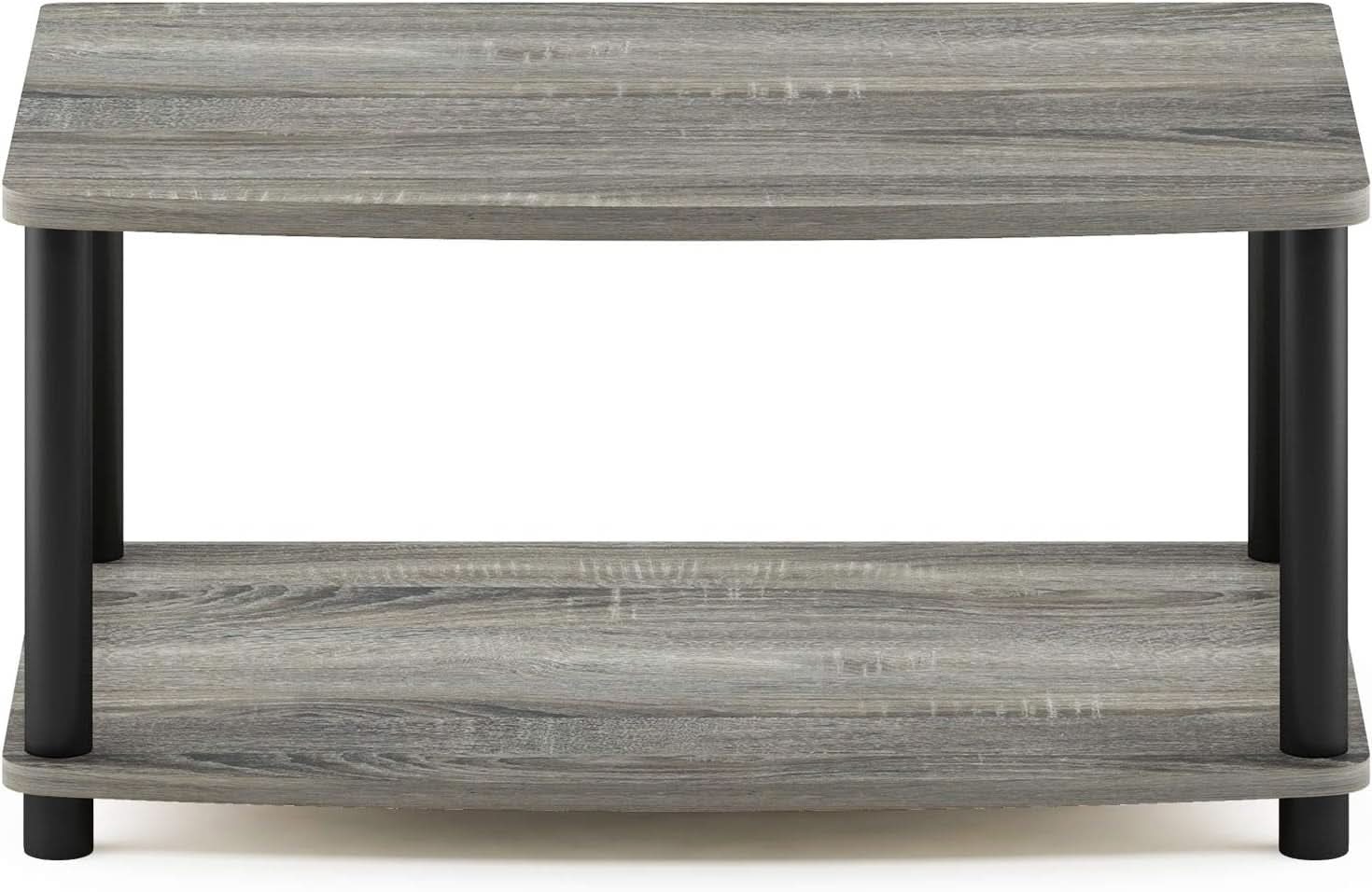Turn-N-Tube 2-Tier Printer and TV Stand French Oak Grey Black