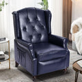 Wingback Recliner Chair With Massage Function PU Leather