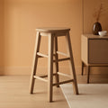 Zeke Grey Wash 24 Inch Counter Stool Round Seat Modern