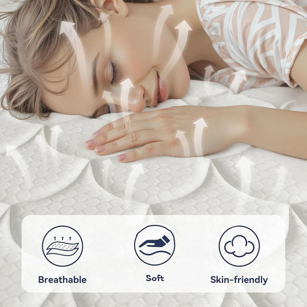Queen Hybrid Mattress Gel Memory Foam Certipur US Certified