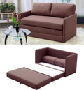 Brown Modern Loveseat Sleeper Sofa Bed For Small Spaces