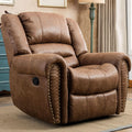 Classic Leather Arm Recliner Chair With Wooden Frame