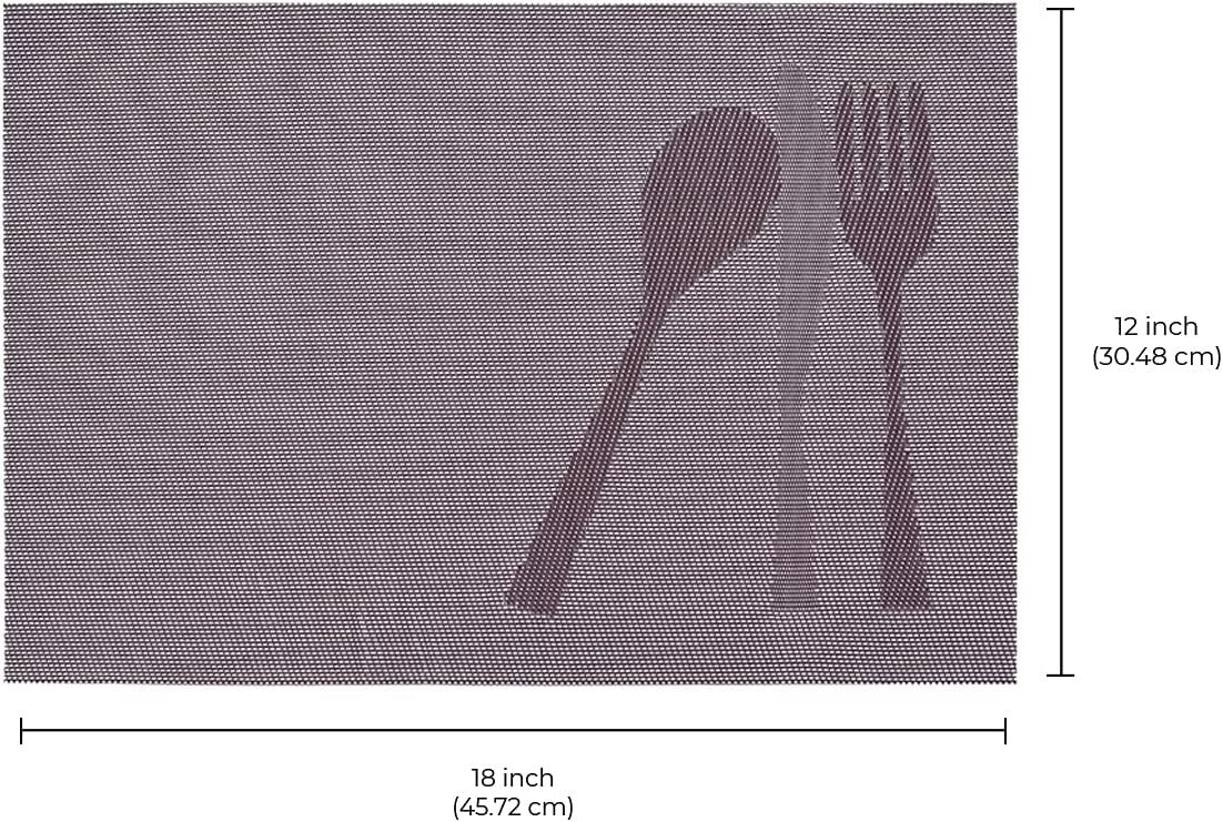 Devonshire Light Brown Placemats - Table Protector for Kitchen Decor Washable