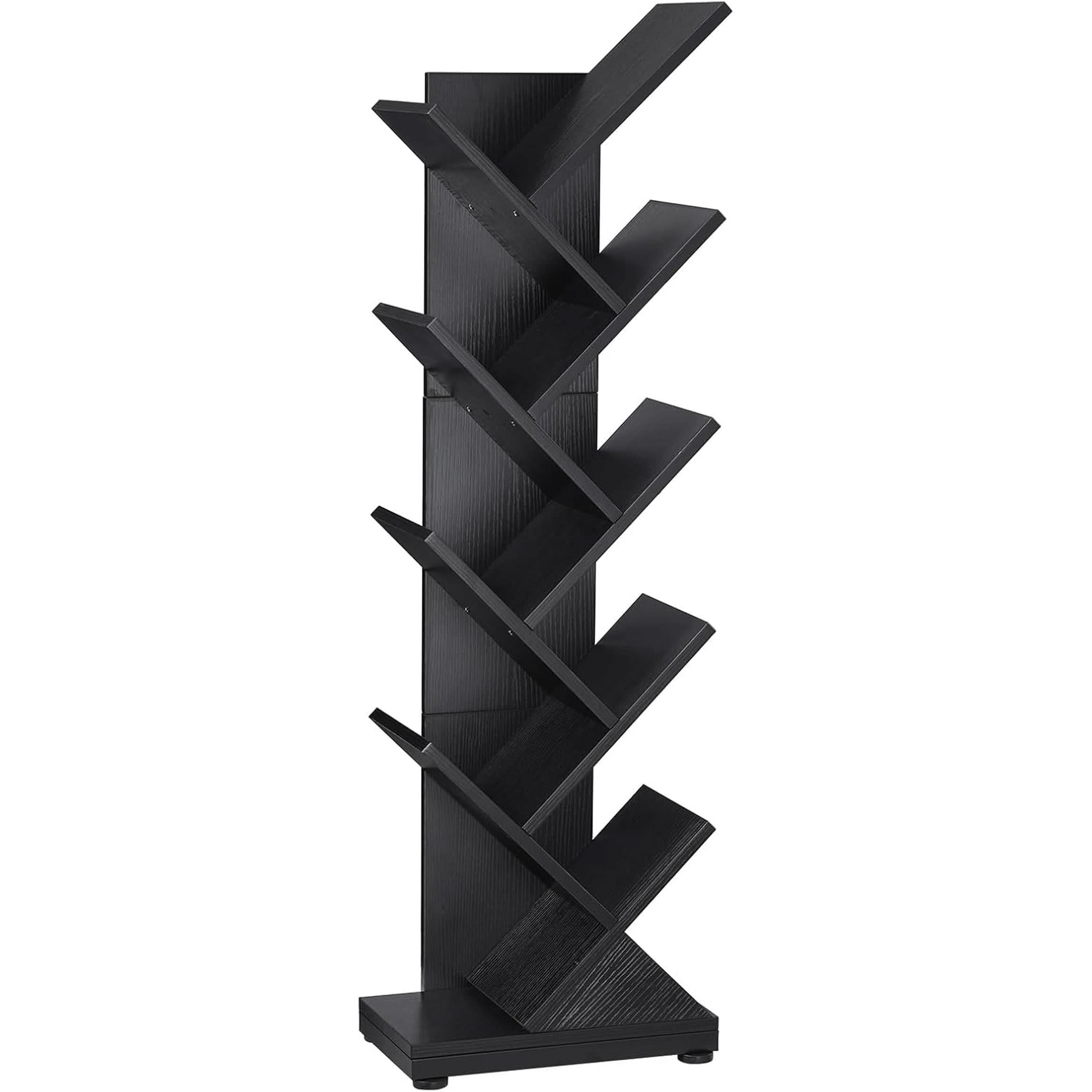 8 Tier Tree Bookshelf Natural Wood Finish Bookcase