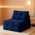 Navy Folding Sofa Bed Convertible Sleeper Chair With Back Support
