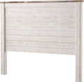 Queen Whitewash Farmhouse Panel Headboard for Chic Decor