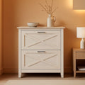 Key West 2 Drawer Lateral File Cabinet Linen White Oak