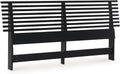 Modern Black Queen Slat Headboard Stylish Bedroom Design