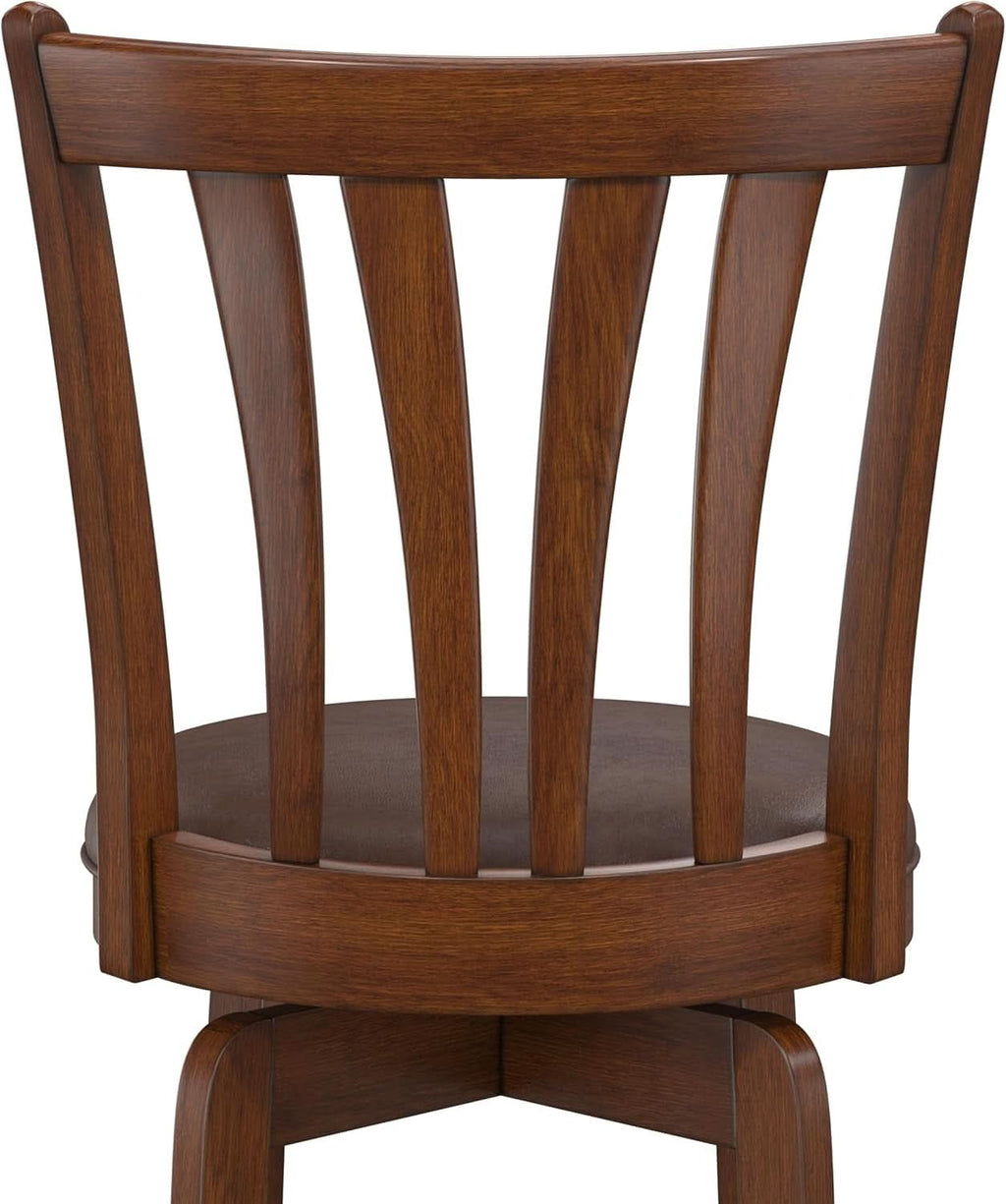 Savana Swivel Counter Stool Cherry Finish Counter Height
