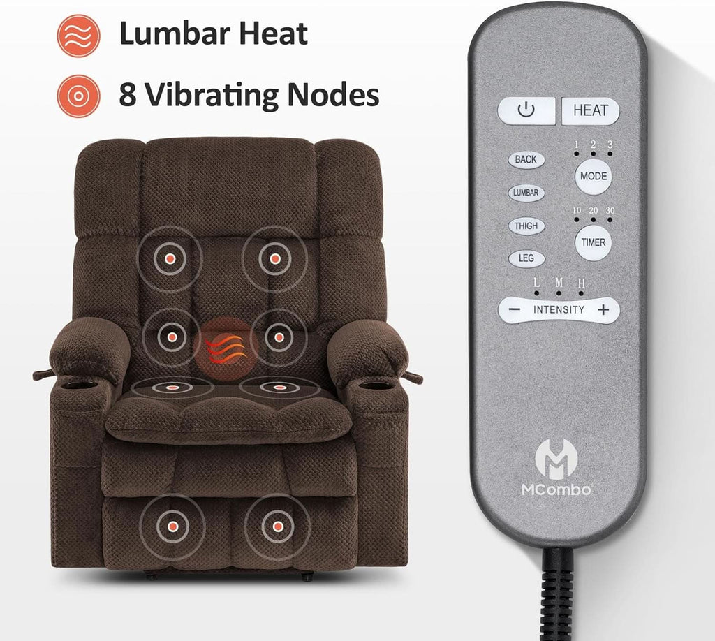 Large Power Lift Recliner With Massage And USB Ports