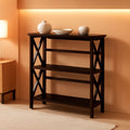 Three-Shelf Solid Wood Bookcase For Home Office Storage