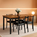 Sixty Three Inch Extendable Dining Table Set Rustic Brown
