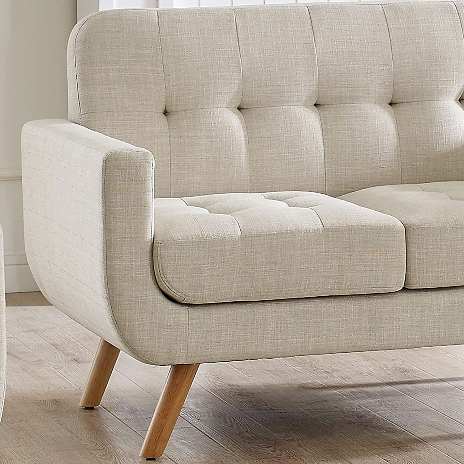 Beige Accent Armchair For Living Room Modern Design