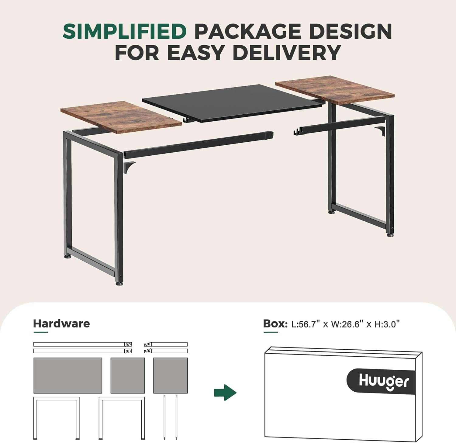 80 Inch Rustic Brown And Black Gaming Desk With Storage