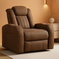 Wolfridge Dark Brown Power Recliner With USB Ports