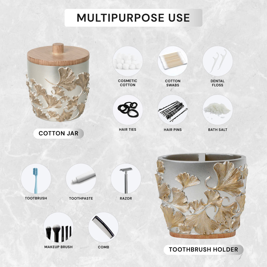 The Valencia Collection – Elegant Modern Bathroom Décor Accessories Set of 6