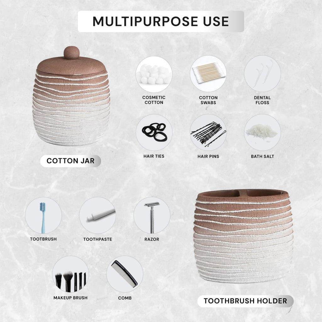 The Antonetta Collection – Elegant Modern Bathroom Décor Accessories Set of 6