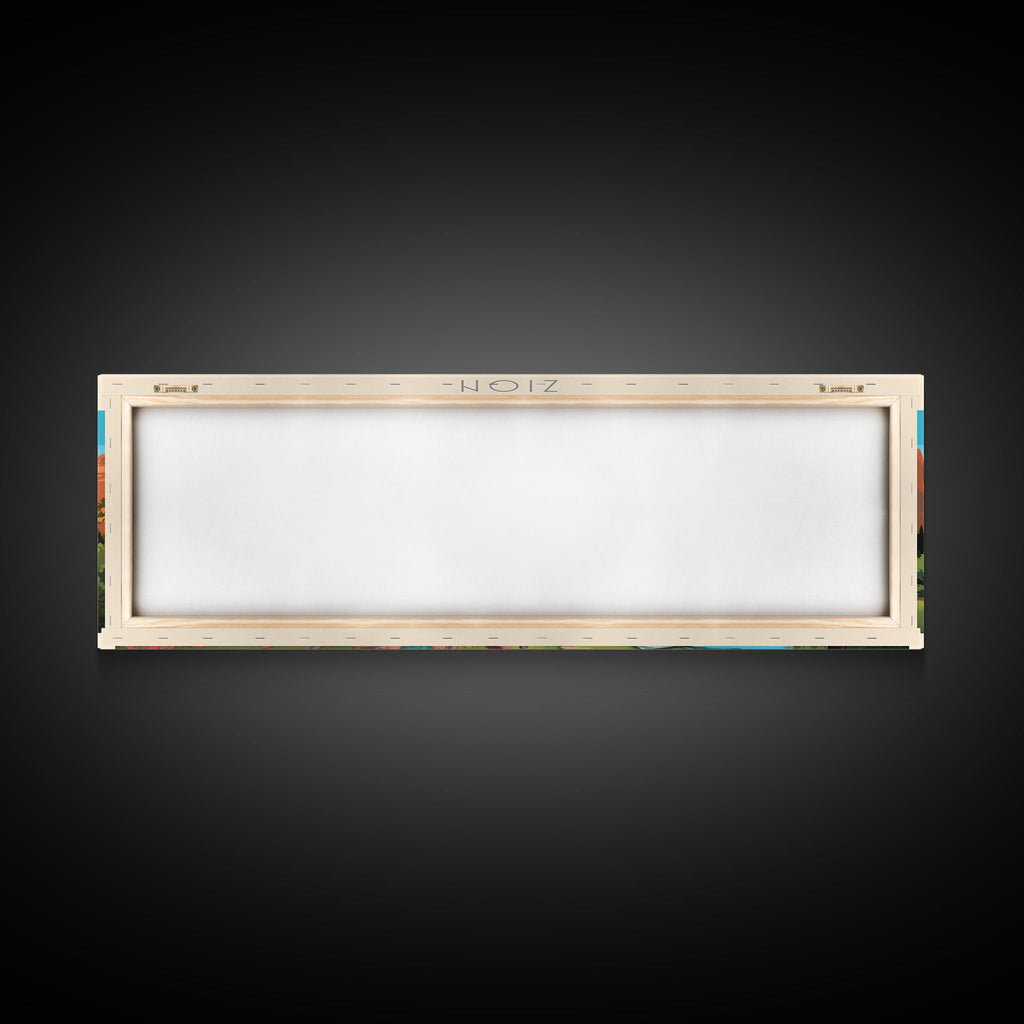 Zion National Park Panoramic Utah Travel Art, National Park Print, Minimalist Travel Art, Midcentury Modern Style Landscape