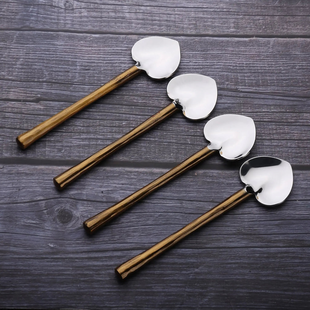 CAMELLIA HEART SPOON 4 PC. SET