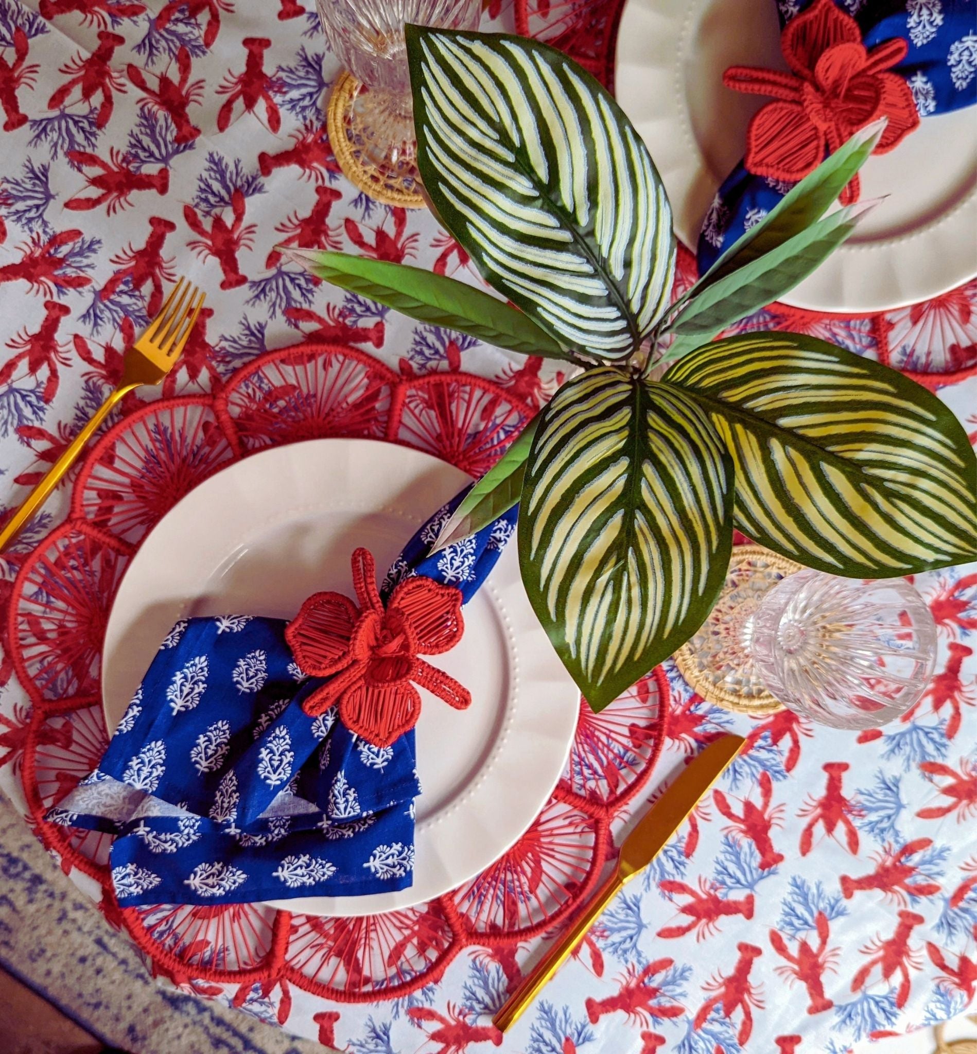 Orchid Handwoven Iraca Napkin Ring