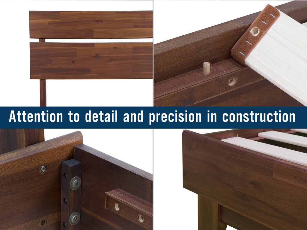 [Buy 1 Get 1] Aurora Solid Wood Bed Frame & Nightstand