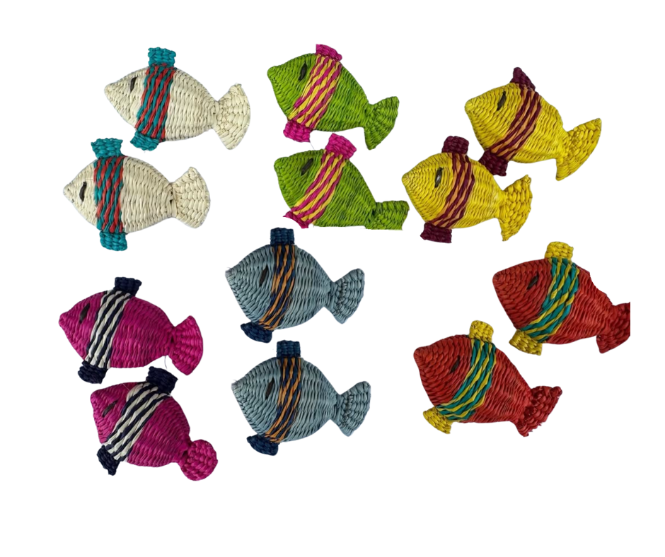 Fish Handwoven Iraca Napkin Rings