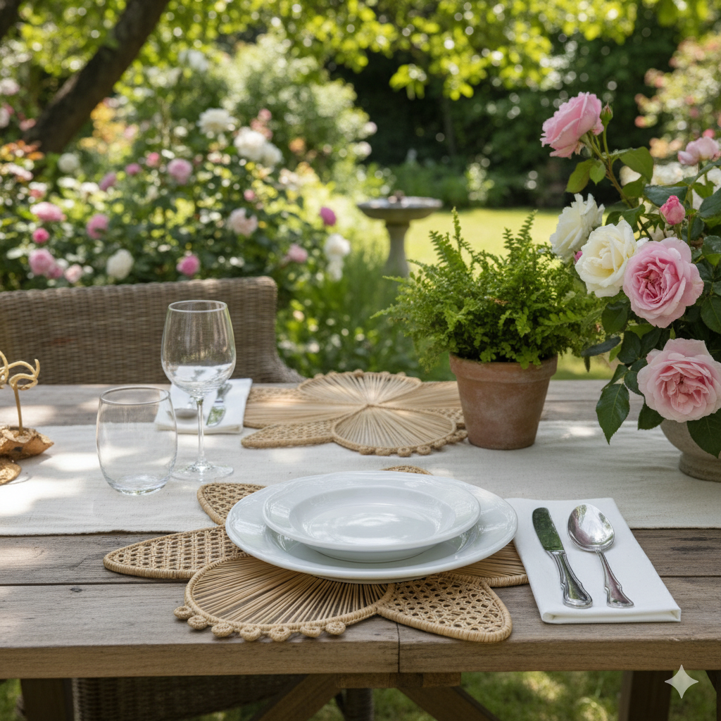 Orchid Handwoven Iraca Palm Placemat