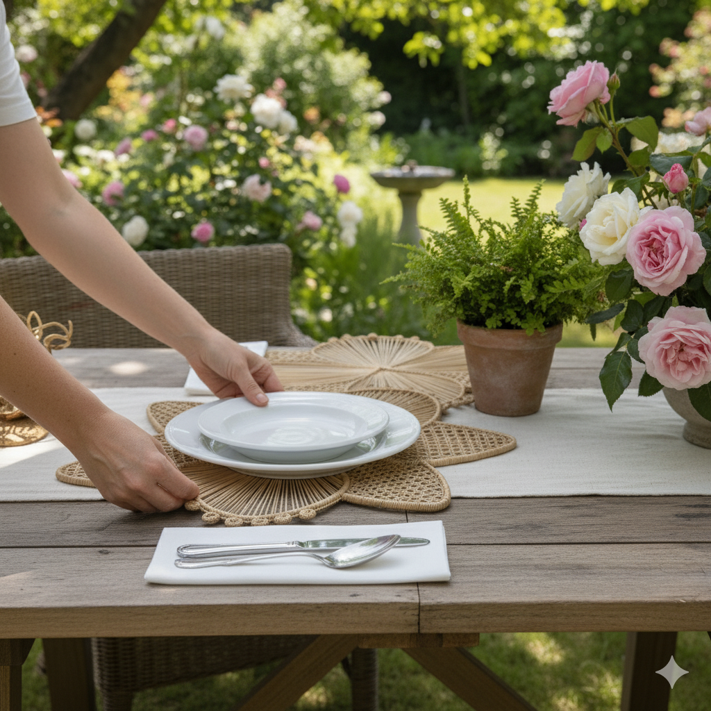 Orchid Handwoven Iraca Palm Placemat