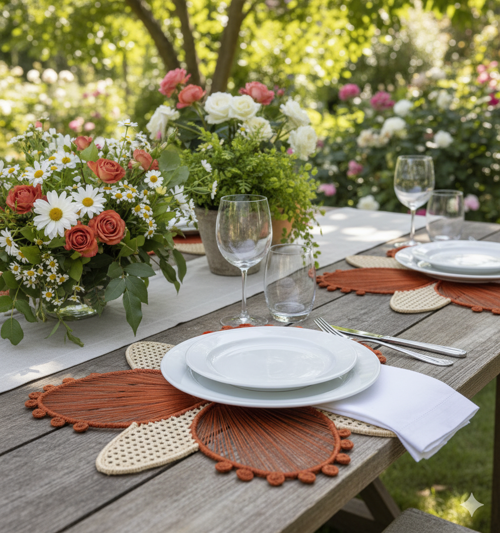 Orchid Handwoven Iraca Palm Placemat